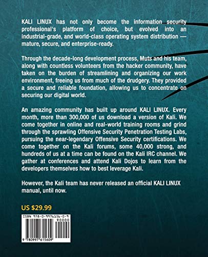 Kali Linux Revealed: Mastering the Penetration Testing Distribution — back cover