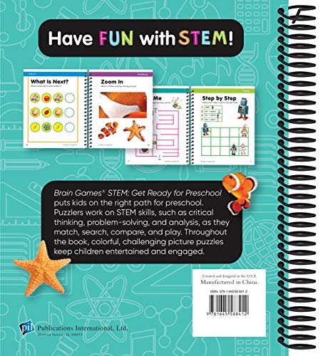 Brain Games STEM - Get Ready for Preschool: Picture Puzzles for Growing Minds (Workbook)