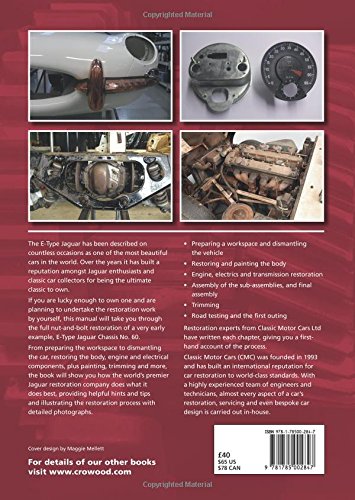 E-Type Jaguar Restoration Manual — back cover