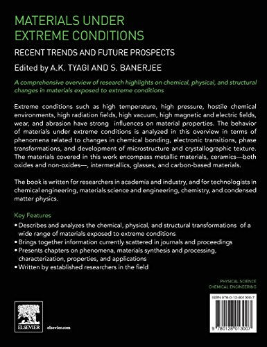 Materials Under Extreme Conditions: Recent Trends and Future Prospects