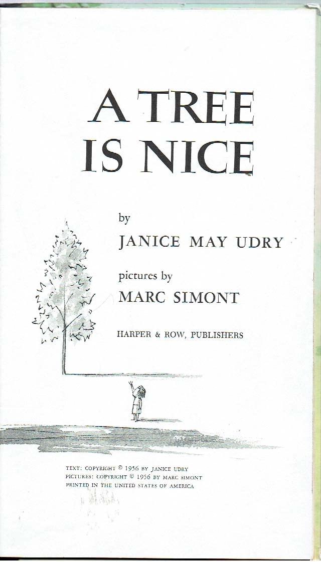 A Tree Is Nice: A Caldecott Award Winner