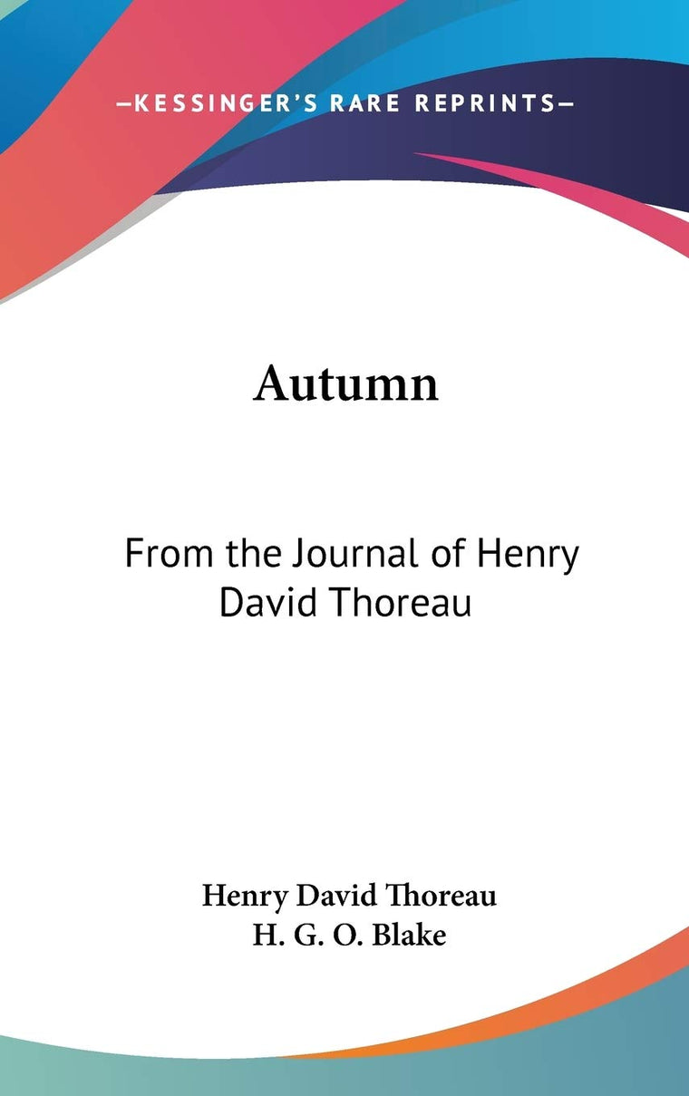 Autumn: From the Journal of Henry David Thoreau