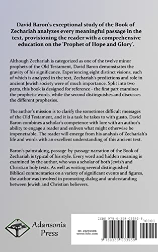 The Visions and Prophecies of Zechariah: A Commentary and Bible Study of the Prophet of Hope and Glory (Hardcover)
