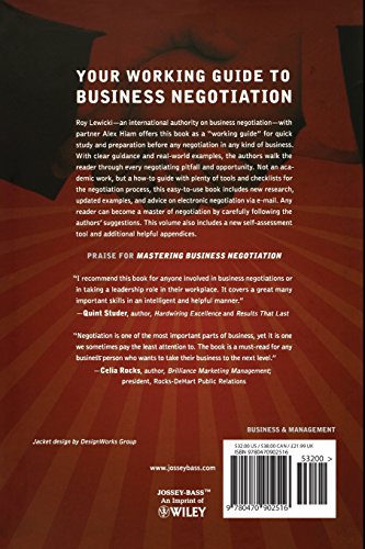 Mastering Business Negotiation — back cover