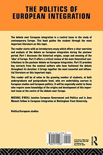 The Politics of European Integration: A Reader (Global Environment Change)