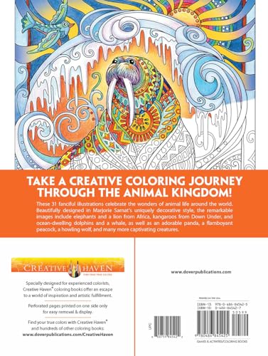 Creative Haven Wondrous Wildlife Coloring Book; Journey through Nature and the Great Outdoors; Lions, Tigers, Bears And More! (Adult Coloring Books: Animals)