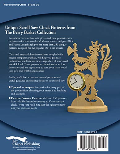 Miniature Wooden Clocks for the Scroll Saw: Over 250 Patterns from the Berry Basket Collection for Mini Clock Inserts (Fox Chapel Publishing)