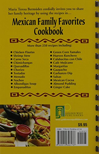 Mexican Family Favorites Cook Book by Maria Teresa Bermudez