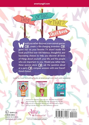This or That . . . or That?: Quiz Book (American Girl Wellbeing)