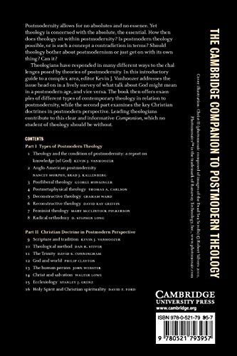 The Cambridge Companion to Postmodern Theology (Cambridge Companions to Religion) — back cover