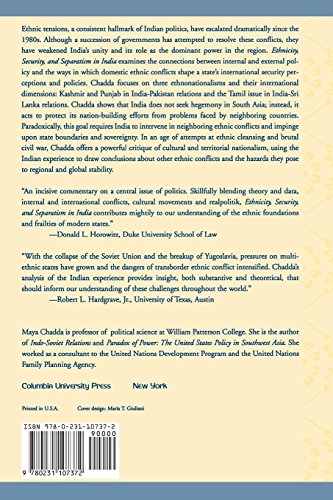 Ethnicity, Security, and Separatism in India