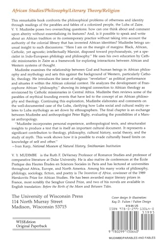 Parables and Fables: Exegesis, Textuality, and Politics in Central Africa