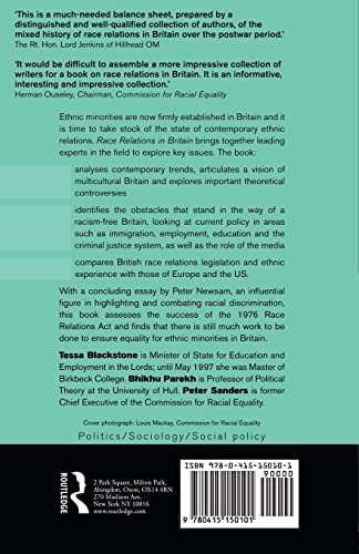 Race Relations in Britain: A Developing Agenda