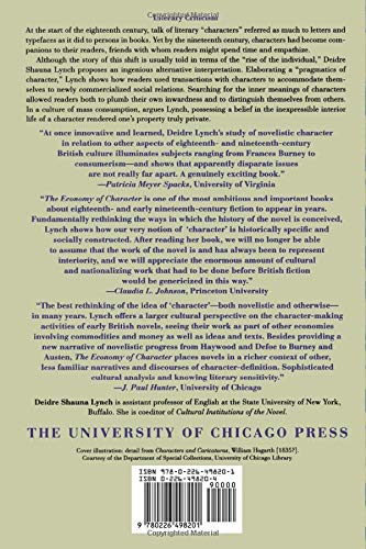 The Economy of Character: Novels, Market Culture, and the Business of Inner Meaning