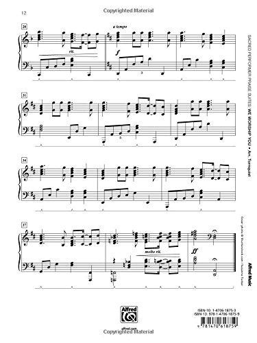 Praise Suite -- We Worship You: As the Deer / The Heart of Worship / You're Worthy of My Praise (Sacred Performer Worship Suites: Praise Suites)