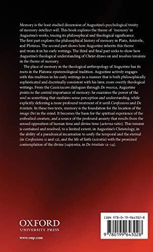 Memory in Augustine's Theological Anthropology (Oxford Early Christian Studies)