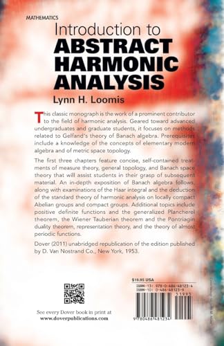 Introduction to Abstract Harmonic Analysis (Dover Books on Mathematics) by Lynn H. Loomis (2011) Paperback