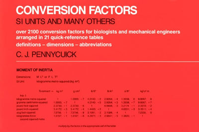 Conversion Factors: S. I. Units and Many Others by Pennycuic