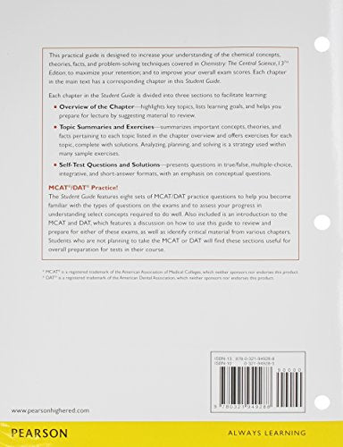 Study Guide for Chemistry: The Central Science