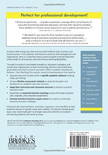 Executive Function in the Classroom: Practical Strategies for Improving Performance and Enhancing Skills for All Students