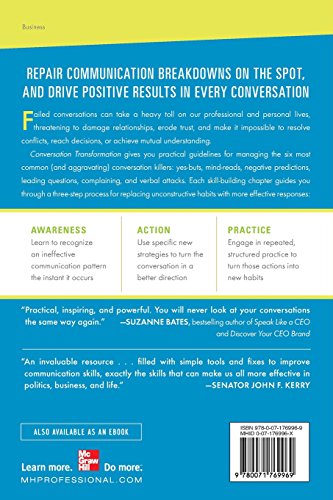 Conversation Transformation: Recognize and Overcome the 6 Most Destructive Communication Patterns