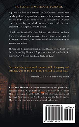 A Hidden Fire: Elemental Mysteries Book One — back cover
