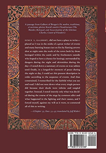 God's Scribe: The Historiographical Art of Galbert of Bruges — back cover