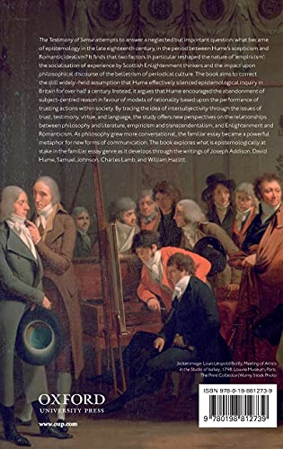 The Testimony of Sense: Empiricism and the Essay from Hume to Hazlitt