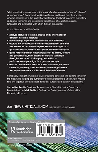 Drama Theatre Performance (The New Critical Idiom)