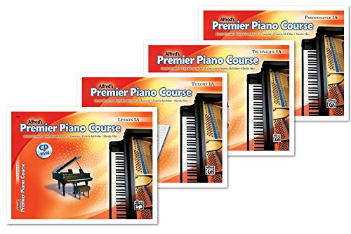 Alfreds Premier Piano Course Level 1A Books Set (4 Books) - Lesson 1A, Theory 1A, Technique 1A, Performance 1A