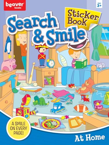 Search and Find Sticker Books for Kids Ages 3-5: At Home - Boost Learning with Hidden Pictures & 50+ Stickers!