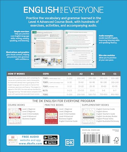 English for Everyone: Level 4 Practice Book - Advanced Engli