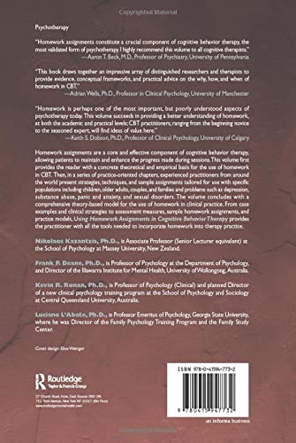 Using Homework Assignments in Cognitive Behavior Therapy