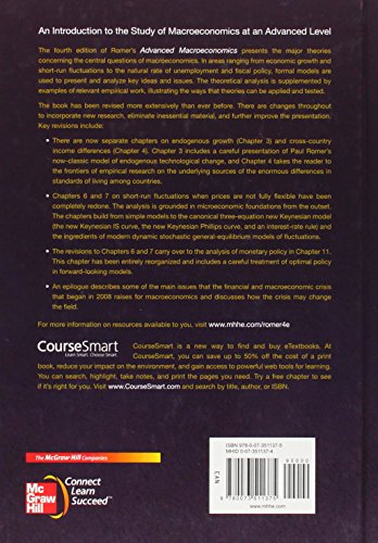 Advanced Macroeconomics (The McGraw-Hill Series in Economics)
