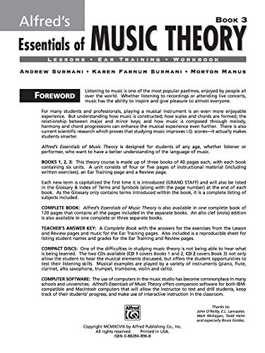 Alfred's Essentials of Music Theory, Bk 3