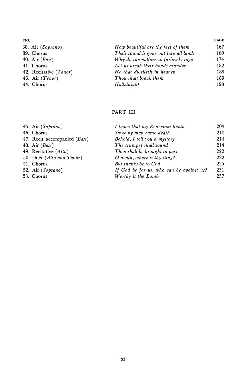The Messiah: An Oratorio for Four-Part Chorus of Mixed Voices, Soprano, Alto, Tenor, and Bass Soli and Piano