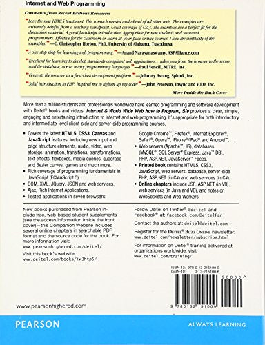 Internet and World Wide Web: How To Program