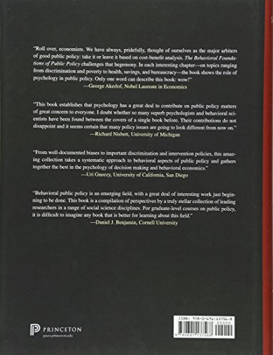 The Behavioral Foundations of Public Policy