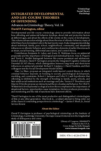 Integrated Developmental and Life-course Theories of Offending: Advances in Criminological Theroy Volume 14 (Advances in Criminological Theory)