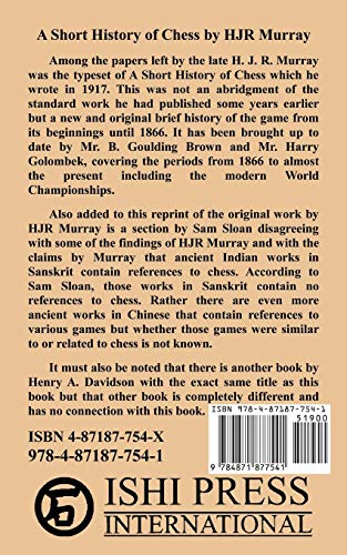 A Short History of Chess by HJR Murray