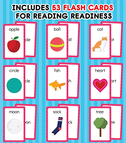 Carson Dellosa 54 Phonics Flash Cards, Sight Words Flashcards for Kids Ages 4 and Up, Preschool and Kindergarten High Frequencey Vocabulary Learning Resources, Toddler Stocking Stuffers