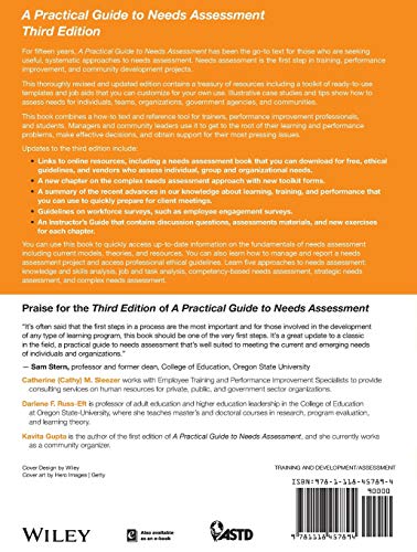A Practical Guide to Needs Assessment (American Society for Training & Development)