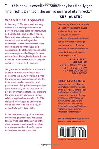 Performing Glam Rock: Gender and Theatricality in Popular Music