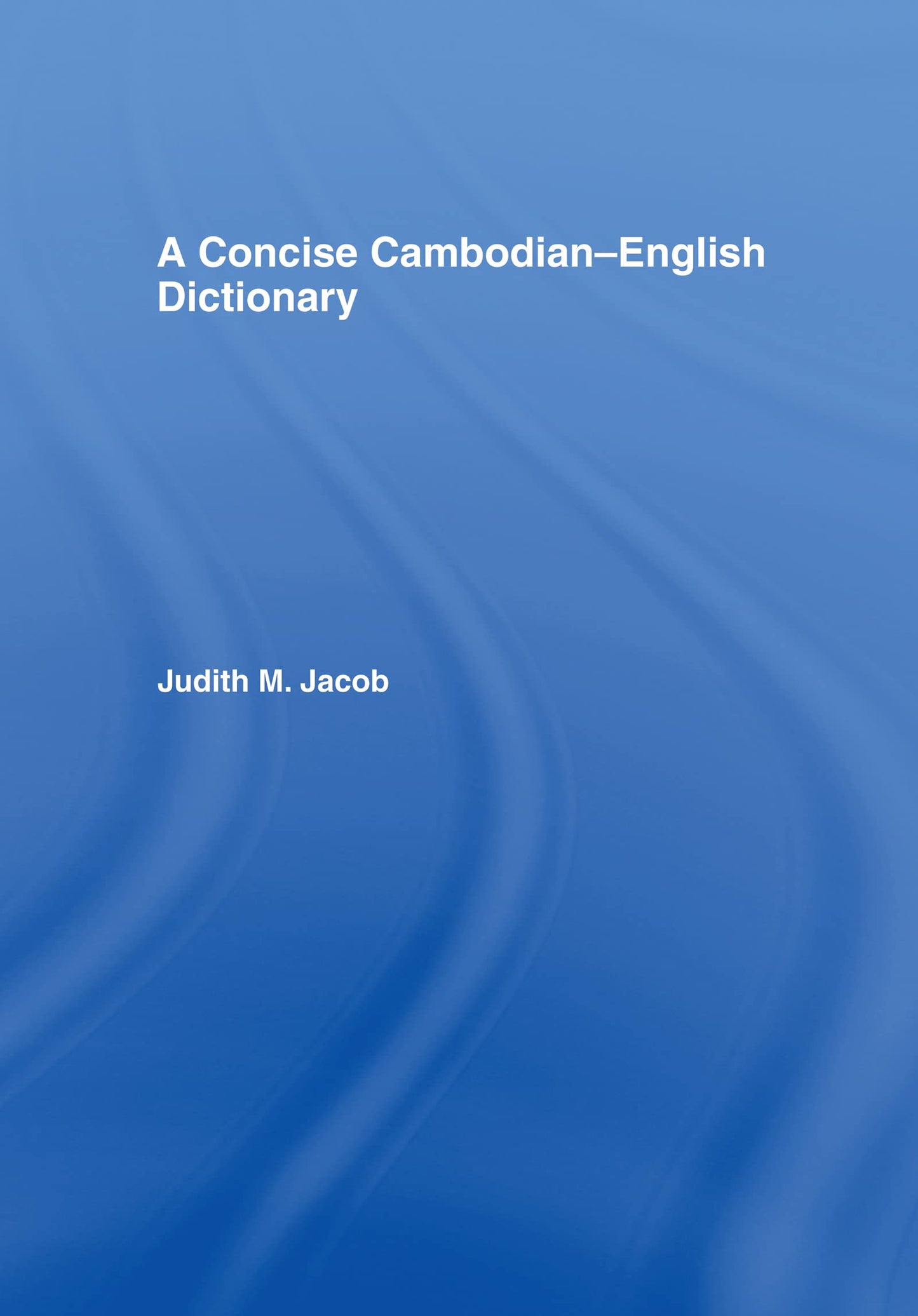 A Concise Cambodian-English Dictionary