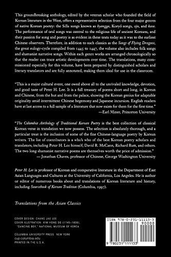 The Columbia Anthology of Traditional Korean Poetry