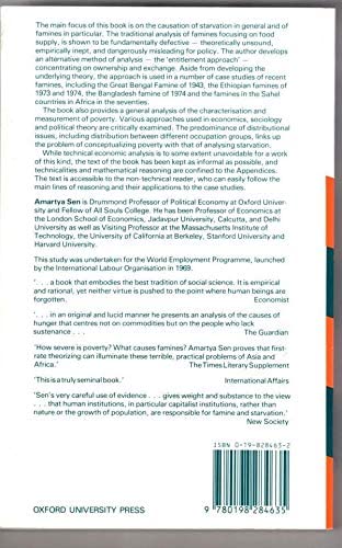 Poverty and Famines: An Essay on Entitlement and Deprivation