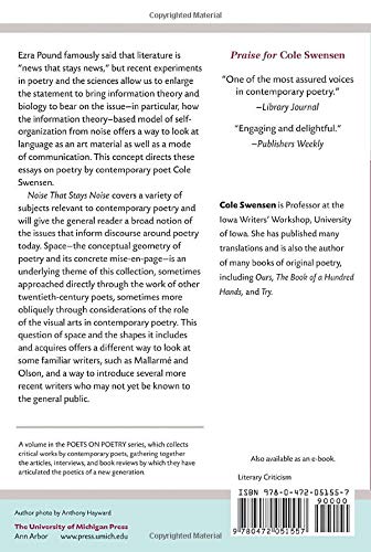 Noise That Stays Noise: Essays (Poets On Poetry) by Swensen,