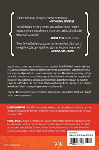 Moral Man and Immoral Society: A Study in Ethics and Politics (Library of Theological Ethics) — back cover