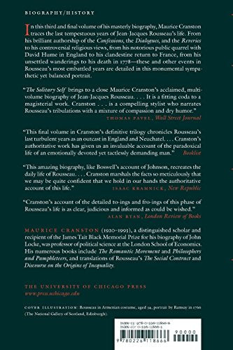 The Solitary Self: Jean-Jacques Rousseau in Exile and Adversity
