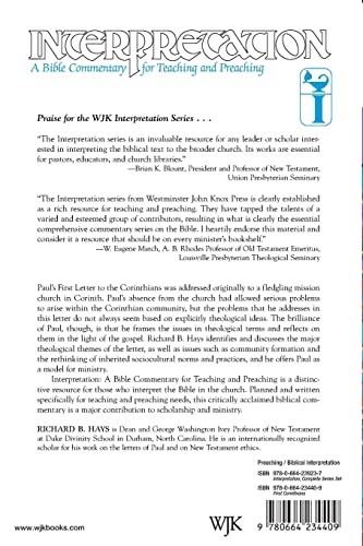 First Corinthians: Interpretation: A Bible Commentary for Teaching and Preaching